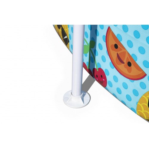 Havebassin med solskærm – Bestway Steel Pro 2,44 m x 51 cm, orange/gul