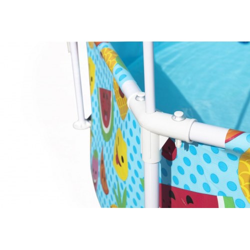 Havebassin med solskærm – Bestway Steel Pro 2,44 m x 51 cm, orange/gul