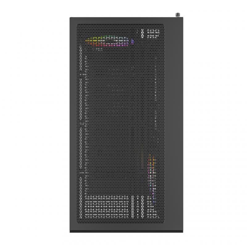 PC kabinet Montech XR midi-tower med hærdet glas - sort billede