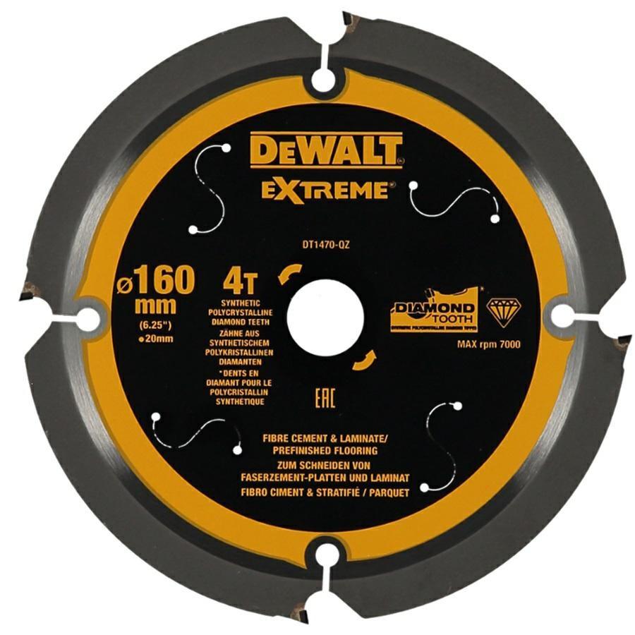Rundsavklinge DeWALT til fibercement, laminat og gips 160 × 20 - 4T billede