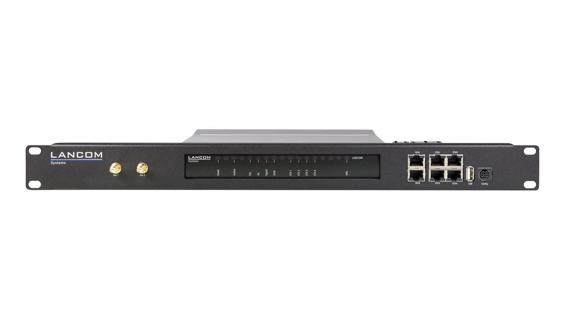 Rackmount beslag LANCOM Rack Mount Plus - 19" 1U, sort metal billede