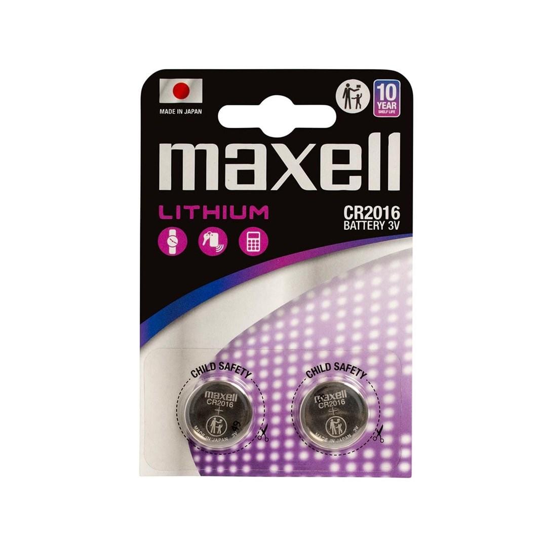 Knappcelle batteri Maxell CR2016 3 V – 2 stk. lithium