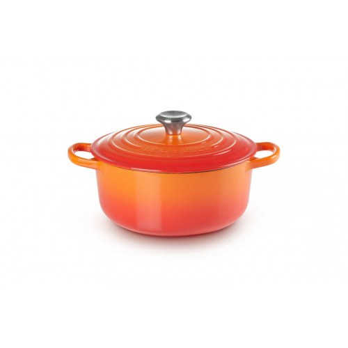 Gryde støbejern Le Creuset Signature 22 cm – orange/rød, 3,3 l
