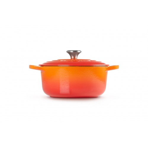 Gryde støbejern Le Creuset Signature 22 cm – orange/rød, 3,3 l