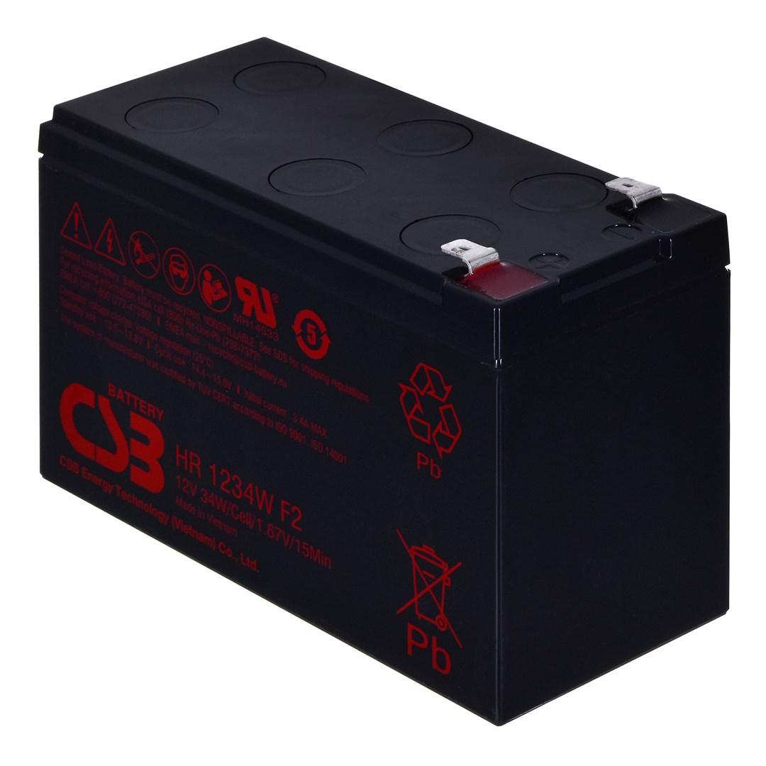 Batteri 12V 9Ah Hitachi CSB HR1234W F2 billede