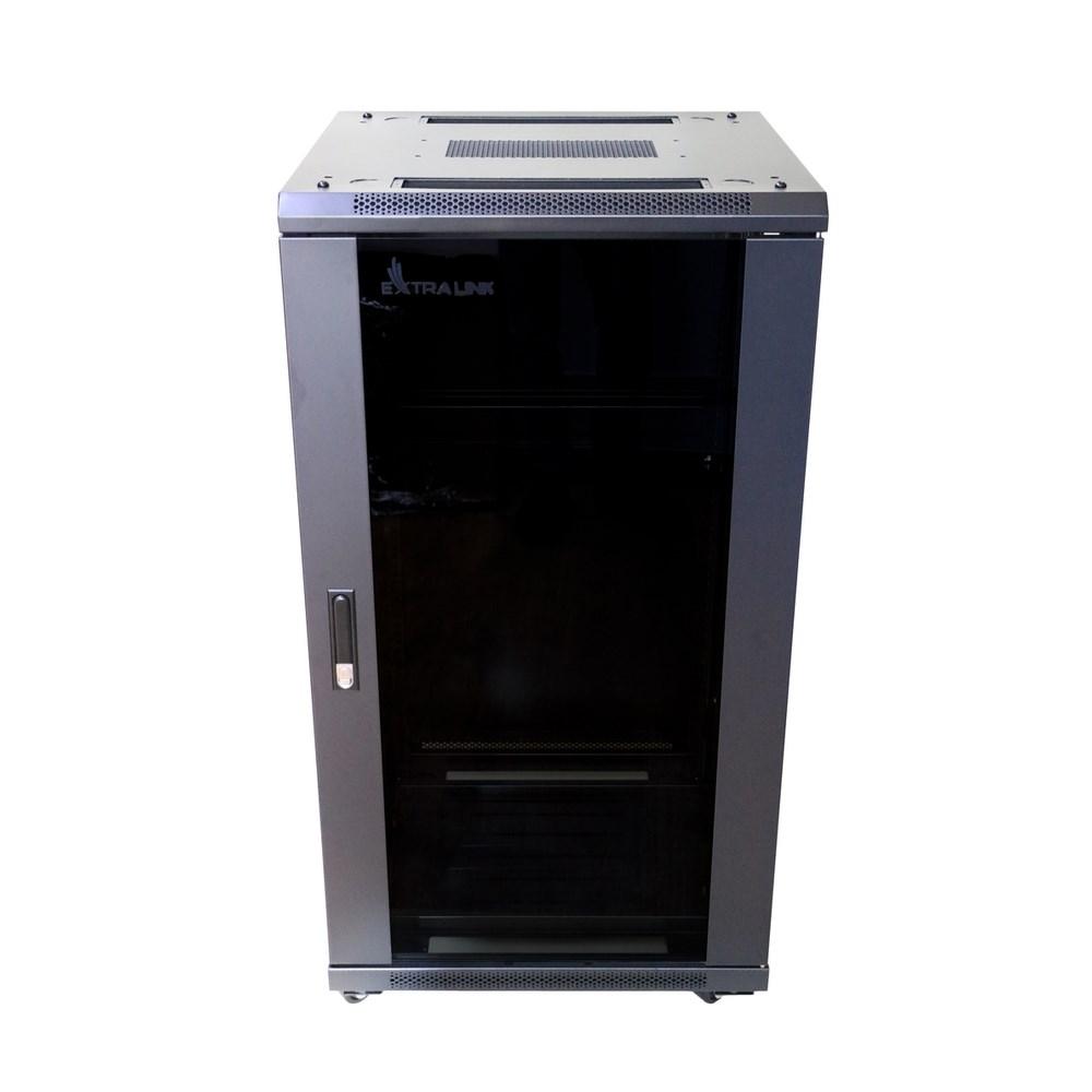Serverrack gulvskab 22U - Extralink, 600×800 mm, sort billede