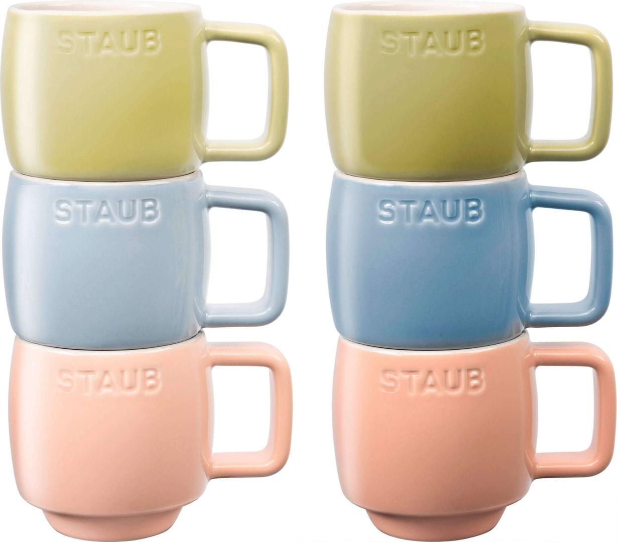 STAUB serviravimo rinkinys, 6 keraminiai puodeliai - įvairiaspalviai, 100 ml