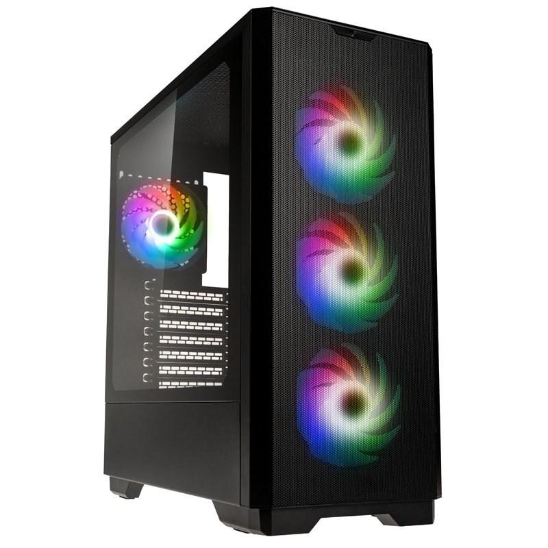 PC kabinet - KOLINK Unity Solar ARGB Mesh Midi Tower, sort billede
