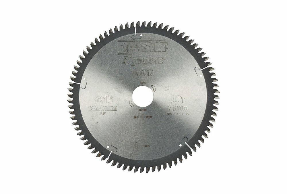 Klinge til kap-/geringssav DeWALT 216 × 30 mm, 80 tænder billede