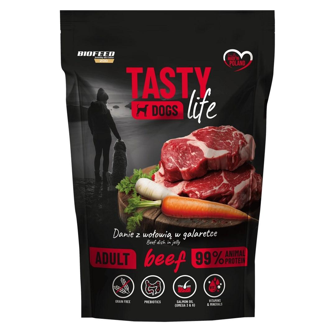 Hundefoder vådfoder BIOFEED Tasty Dogs Life oksekød 500 g