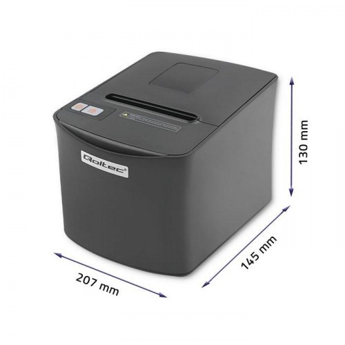 Bonprinter Qoltec 50256 - termisk, høj hastighed, USB, 203 dpi