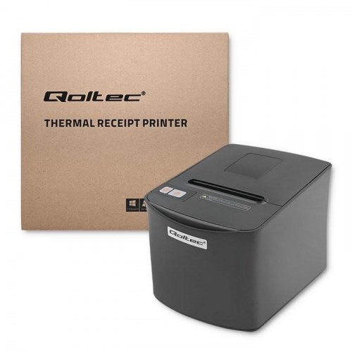 Bonprinter Qoltec 50256 - termisk, høj hastighed, USB, 203 dpi