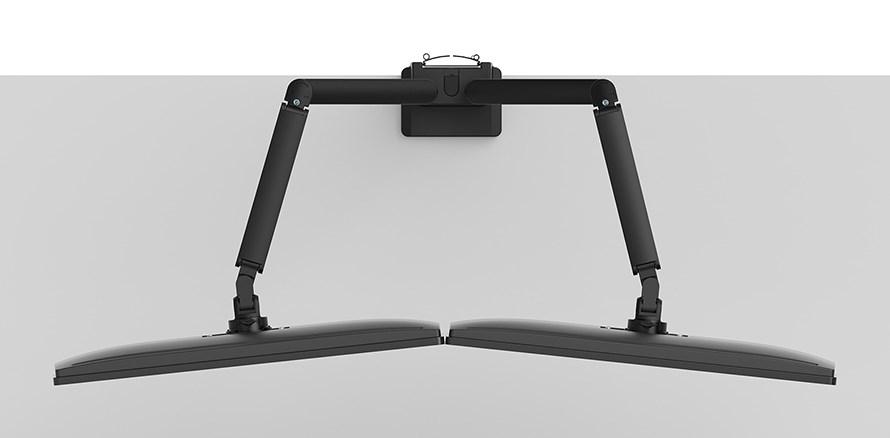 Skærmarm til 2 skærme NEWSTAR DS70-250BL2 17-32" med gasfjeder og 180°-stop billede