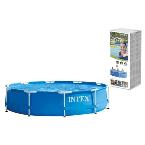 Havepool Intex rund stålramme 3,05 m – 4.485 l, blå