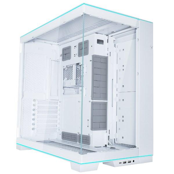 PC kabinet Lian Li O11D EVO RGB med hærdet glas – hvid billede