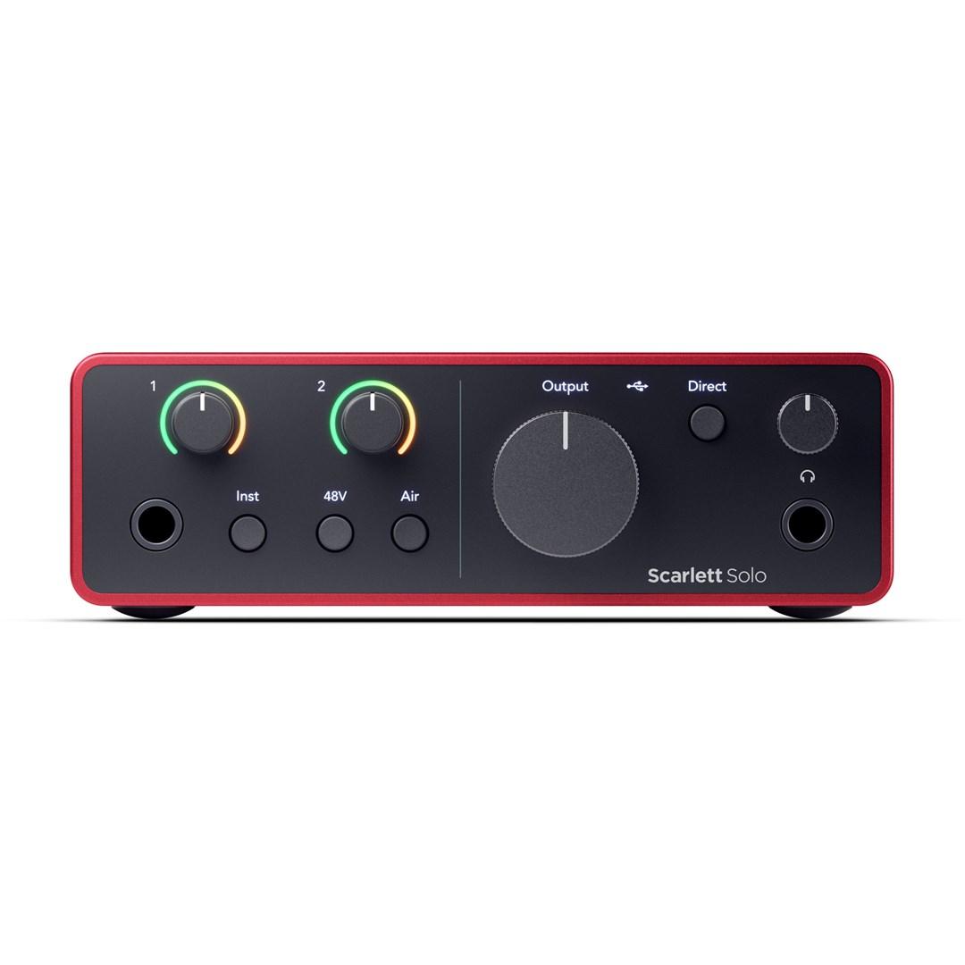 Lydkort USB - Focusrite Scarlett Solo 4th Gen, 2-kanals audio interface