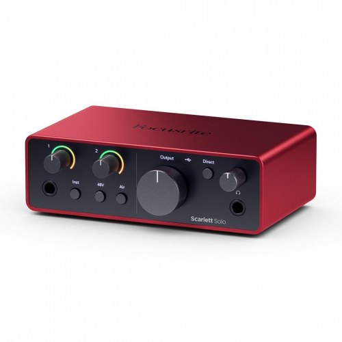 Lydkort USB - Focusrite Scarlett Solo 4th Gen, 2-kanals audio interface