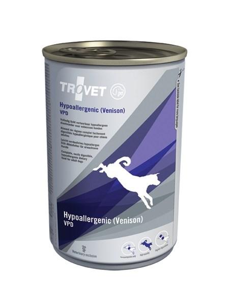 Hundefoder vådfoder TROVET Hypoallergenic VPD – vildt, 400 g
