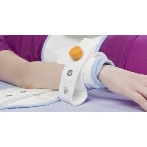 Fikseringsbælte til håndled Timago – unisex, hvid, polyester