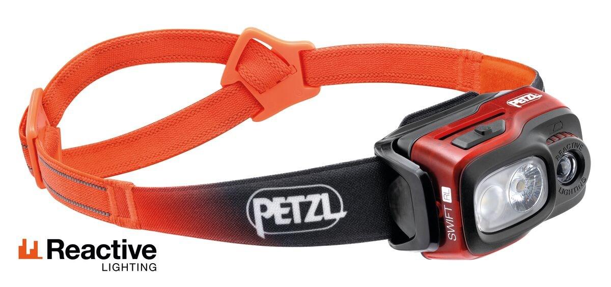 Pandelygte Petzl SWIFT RL – sort/orange/hvid, LED