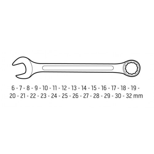 Topnøglesæt/gaffelnøglesæt NEO Tools 6-32 mm - 26 dele