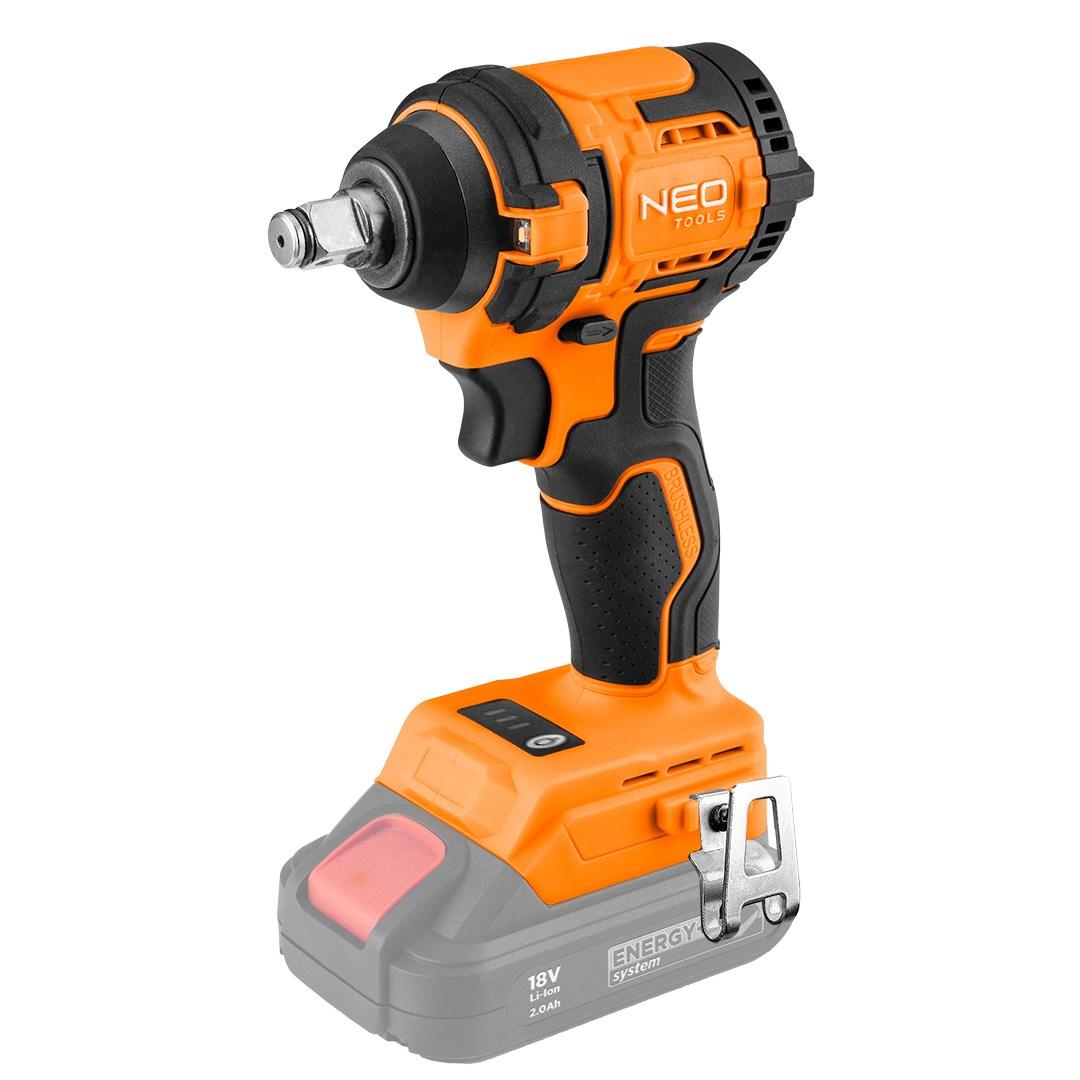SlagnÃ¸gle 18V bÃ¸rstelÃ¸s 350 Nm 1/2" - NEO TOOLS Energy+, uden batteri