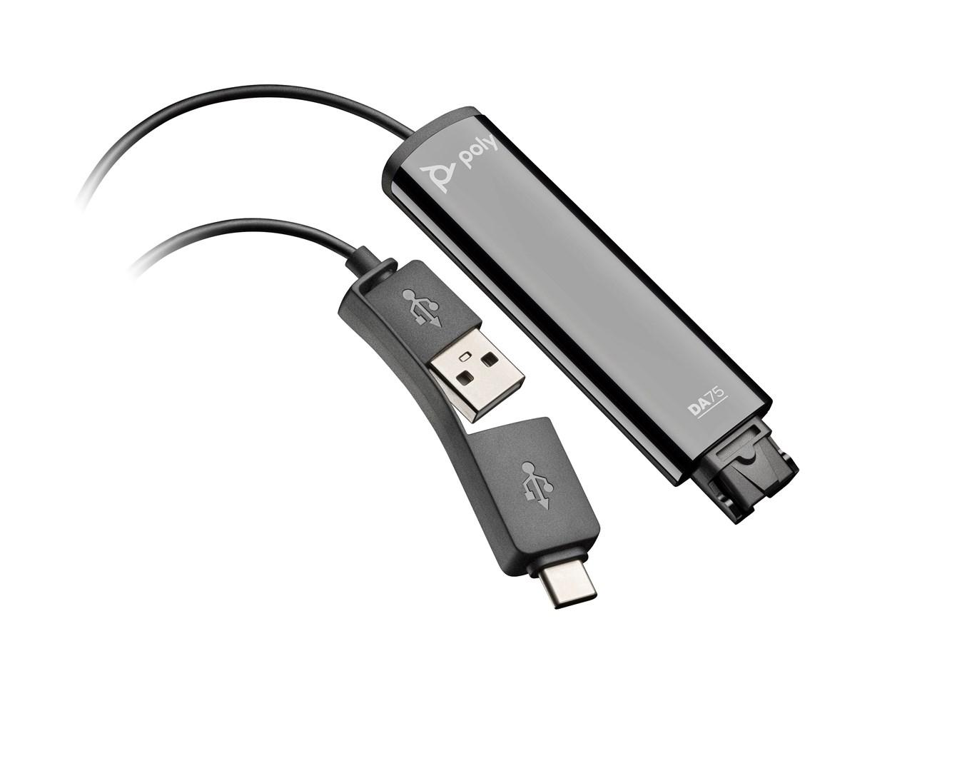 USB til QD adapter - Poly DA75, sort billede