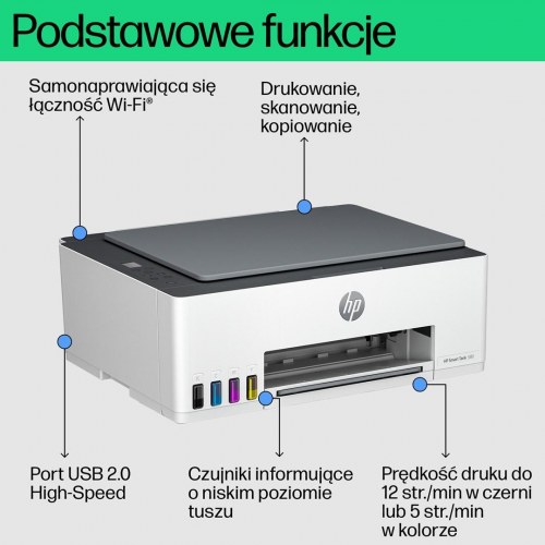 Inkjet printer HP Smart Tank 580 all-in-one - trådløs til hjem og hjemmekontor