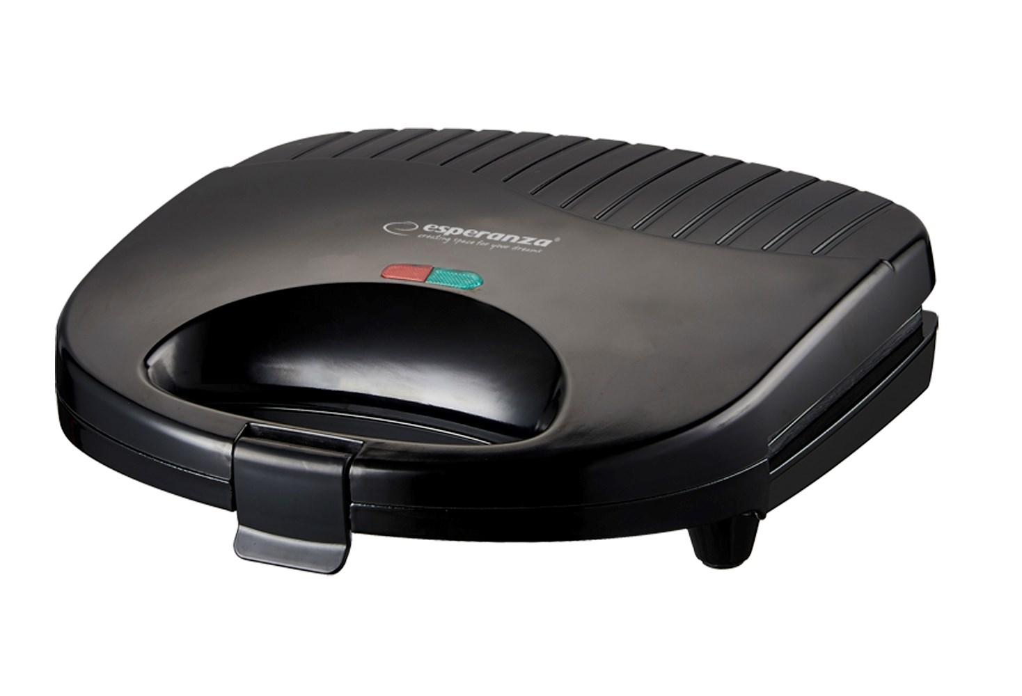 Sandwichtoaster – Esperanza EKT009, 1.000 W, sort
