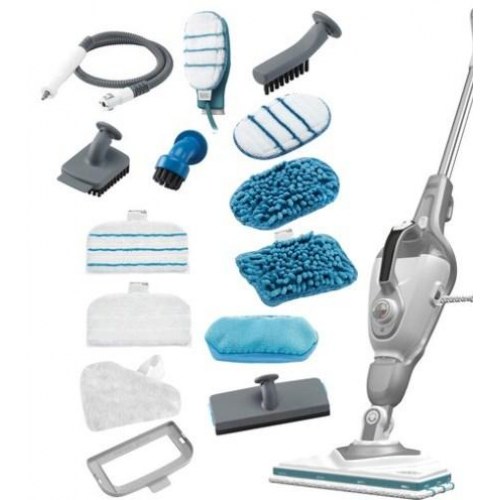 Damprenser Black & Decker Steam-Mop med SteaMitt, 0,5 l, 1.600 W, grå