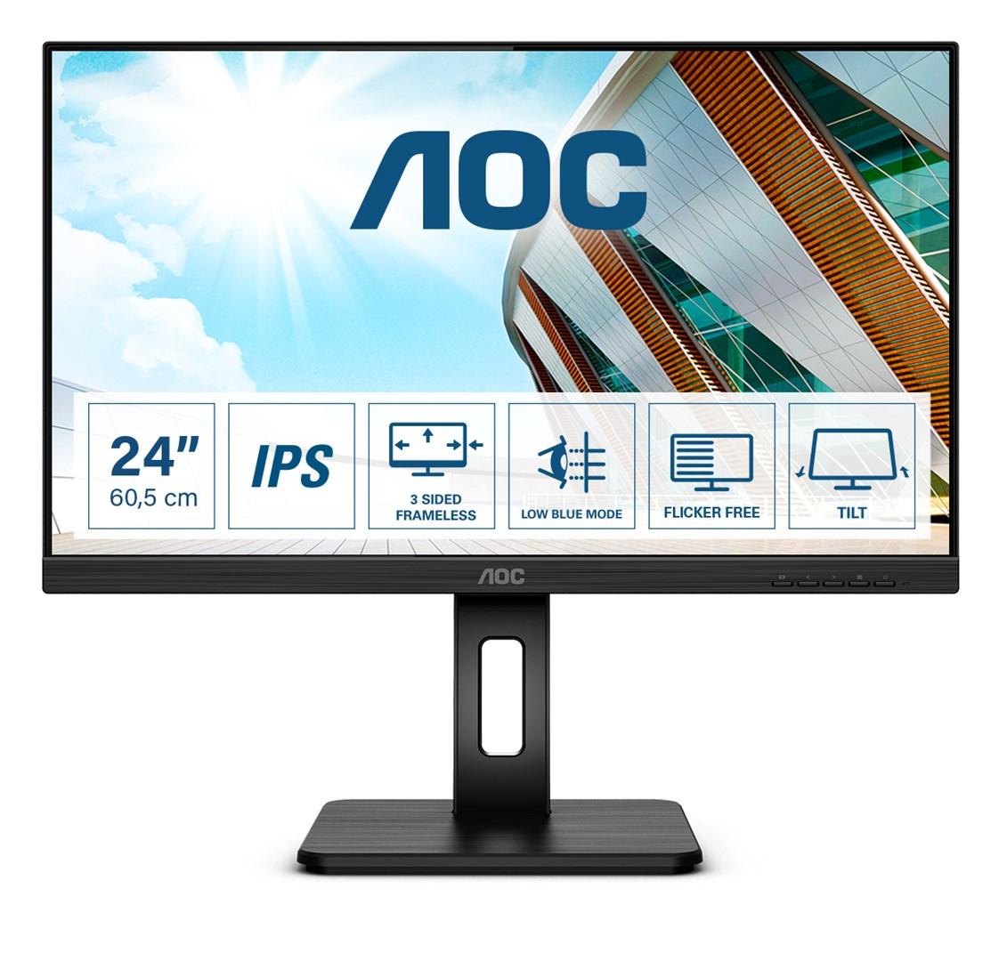 Skærm 24" AOC 24P2Q IPS Full HD - sort