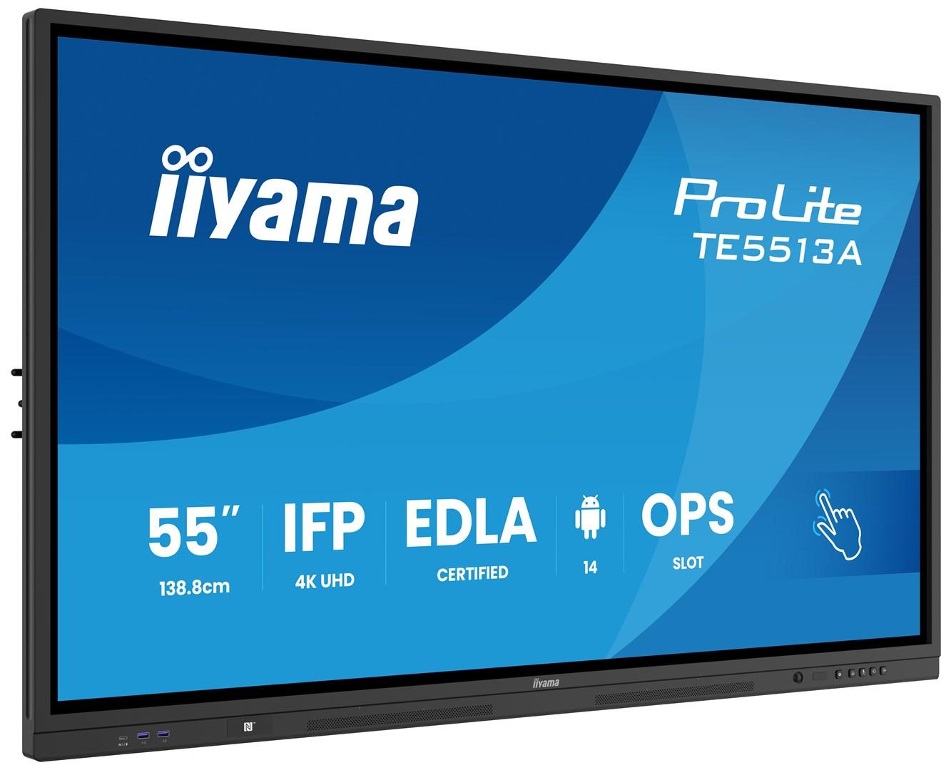 Interaktiv skærm 55" iiyama ProLite TE5513A - Google EDLA, 4K UHD, PureTouch-IR billede