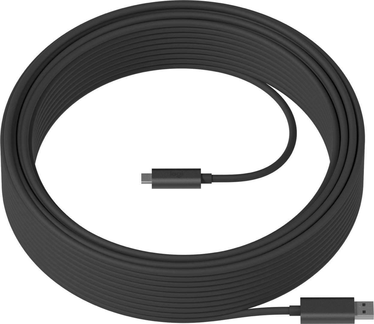 USB-kabel USB-A til USB-C 10 m – Logitech Strong