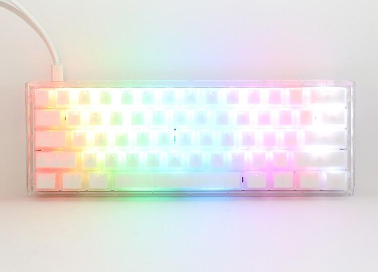 Tastatur gaming Ducky One 3 Aura White Mini, 60%, mekanisk, RGB, USB-C (US International)