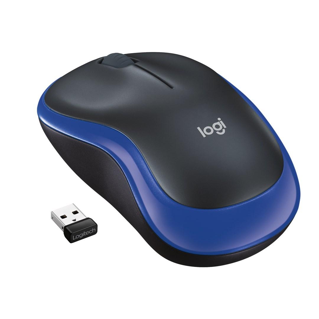 Trådløs mus Logitech M185 – blå billede