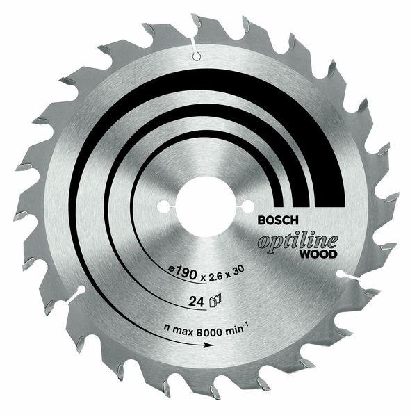 Rundsavklinge til træ Bosch Optiline Wood 350 × 30 mm, 54 tænder, 3,5 mm