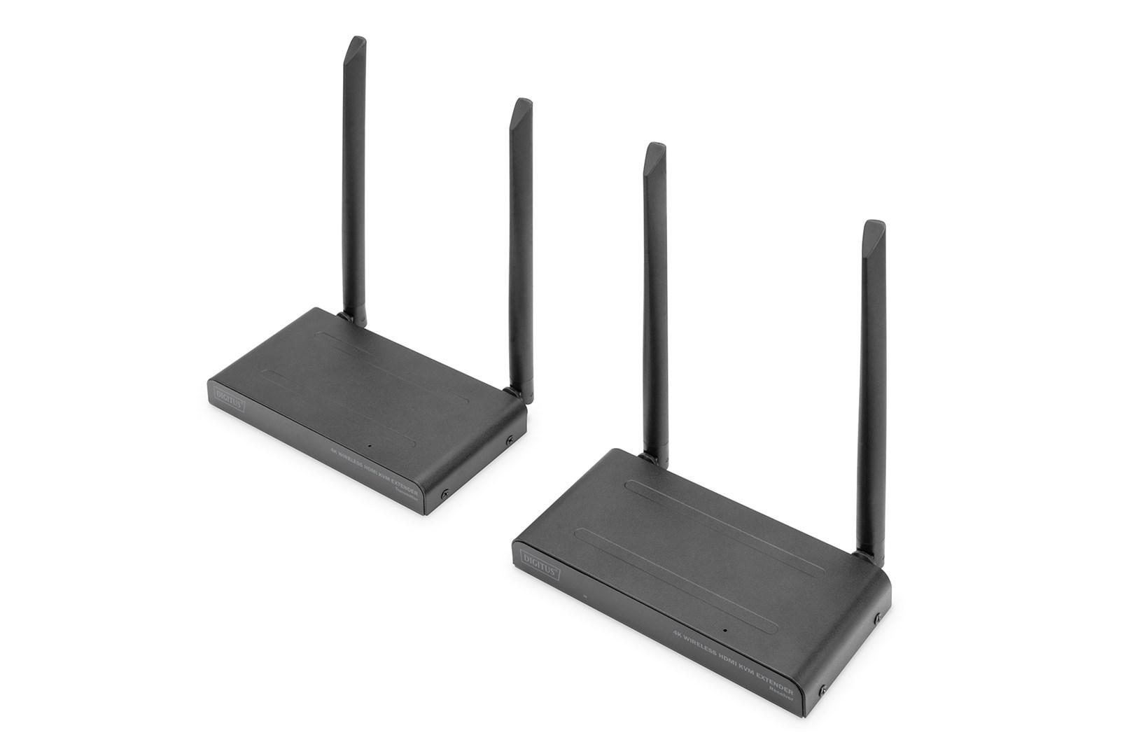HDMI extender trådløs 4K med KVM - DIGITUS, 150 m billede