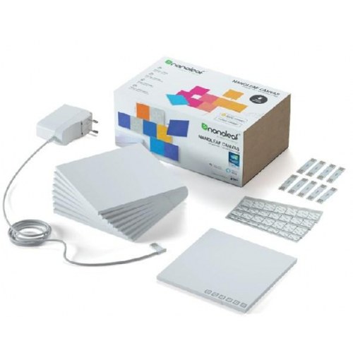 Stemningsbelysning Nanoleaf Canvas, hvid, multicolour (9 paneler)