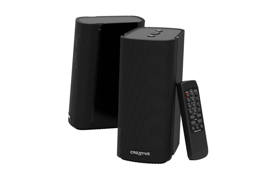 Bluetooth-højtaler Creative T100 - sort, 20 W fuldtone, kablet & trådløs