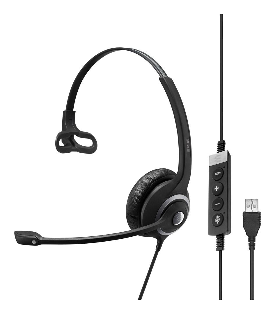 Headset med mikrofon Sennheiser EPOS IMPACT SC 230 USB MS II mono, USB-A, in-line styring