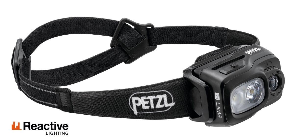 Pandelygte Petzl SWIFT RL – sort/hvid, LED og genopladelig