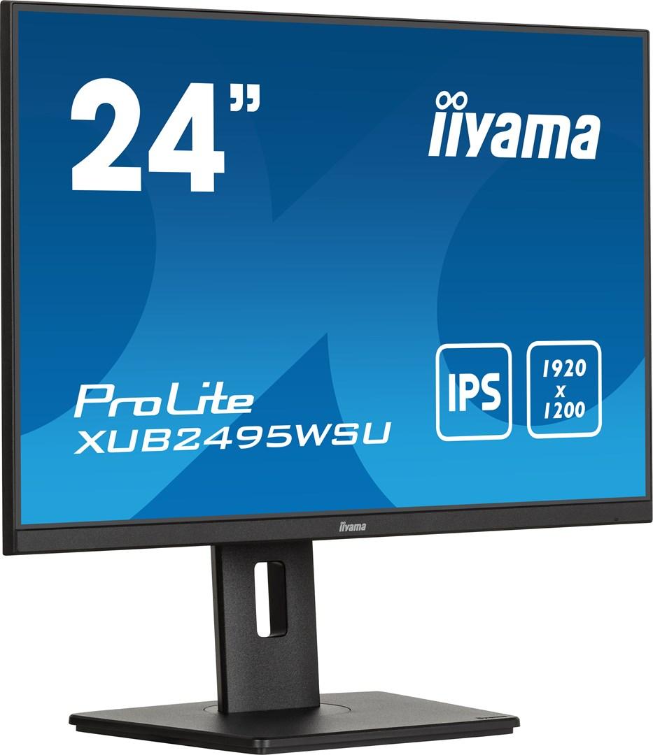 Skærm 24" iiyama ProLite IPS 16:10 med højdejusterbart stativ billede