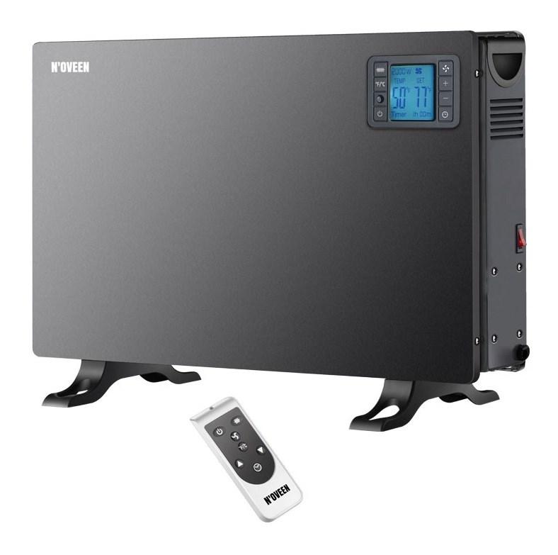 Noveen CH7100 LCD Smart, Konvektor elektrisk rumvarmer, 24 t, Indendørs, Gulv, Sort, LCD