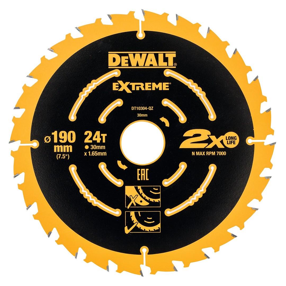 Rundsavsklinge DeWALT DT10399-QZ - 190 mm, 24T, 1 stk