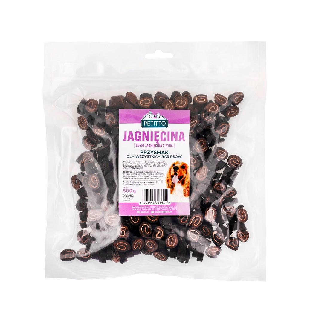 Hundegodbidder PETITTO sushi lam med fisk – 500 g