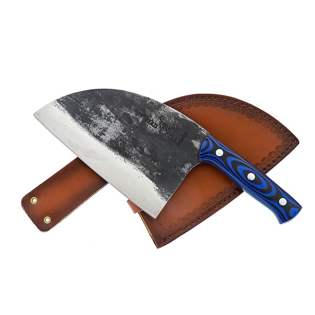 Kokkekniv serbisk stil Samura Mad Bull 18 cm - blå