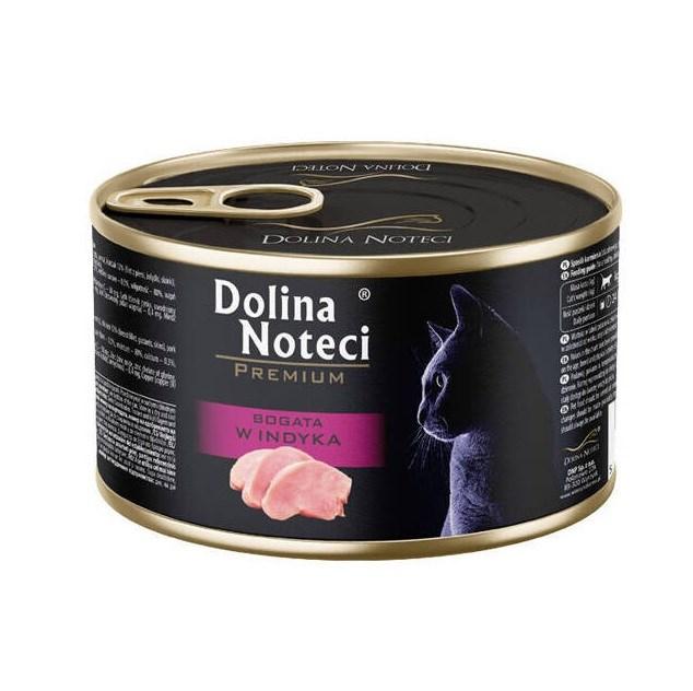 Vådfoder til kat – Dolina Noteci Premium med kalkun, 185 g