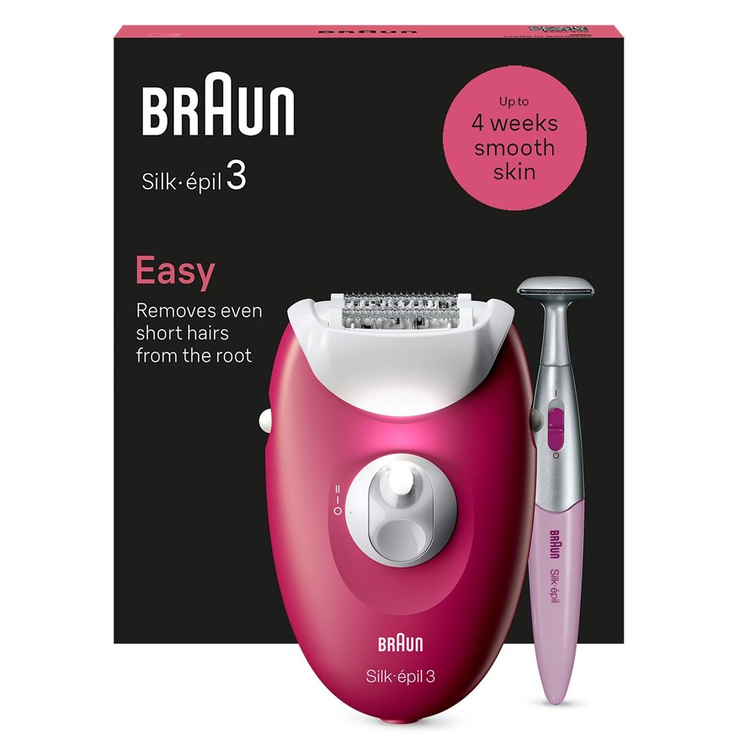 Epilator til kvinder Braun Silk-épil 3 SE3-202 – berry billede