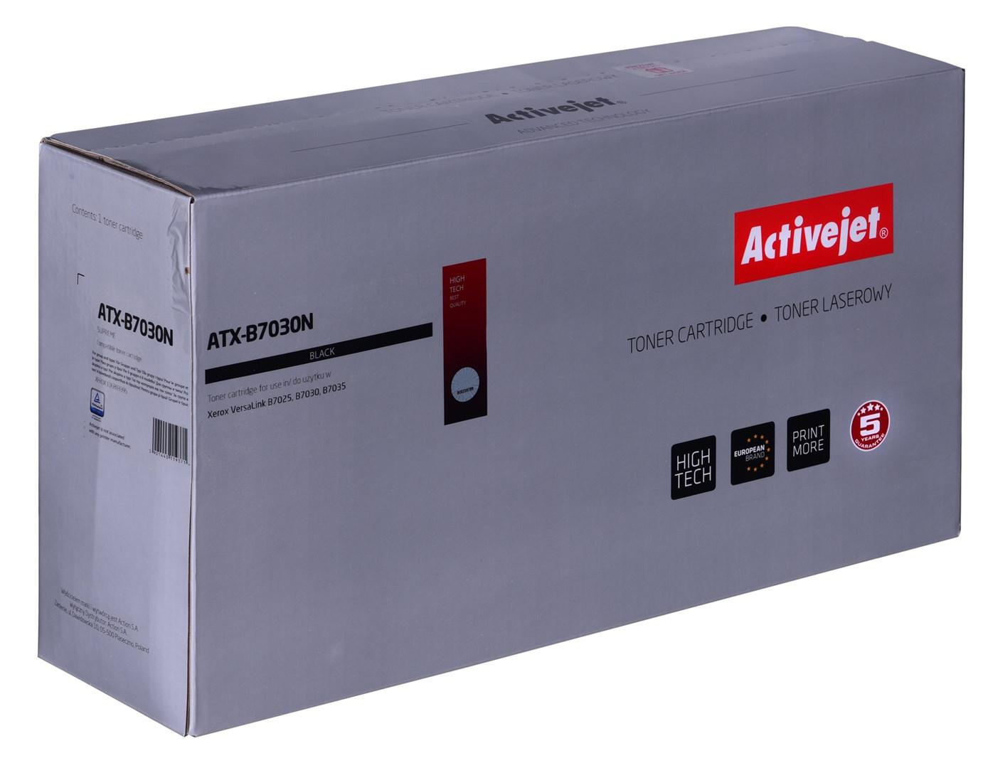 Tonerpatron Activejet ATX-B7030N – sort, kompatibel med Xerox 106R03395, 15.000 sider