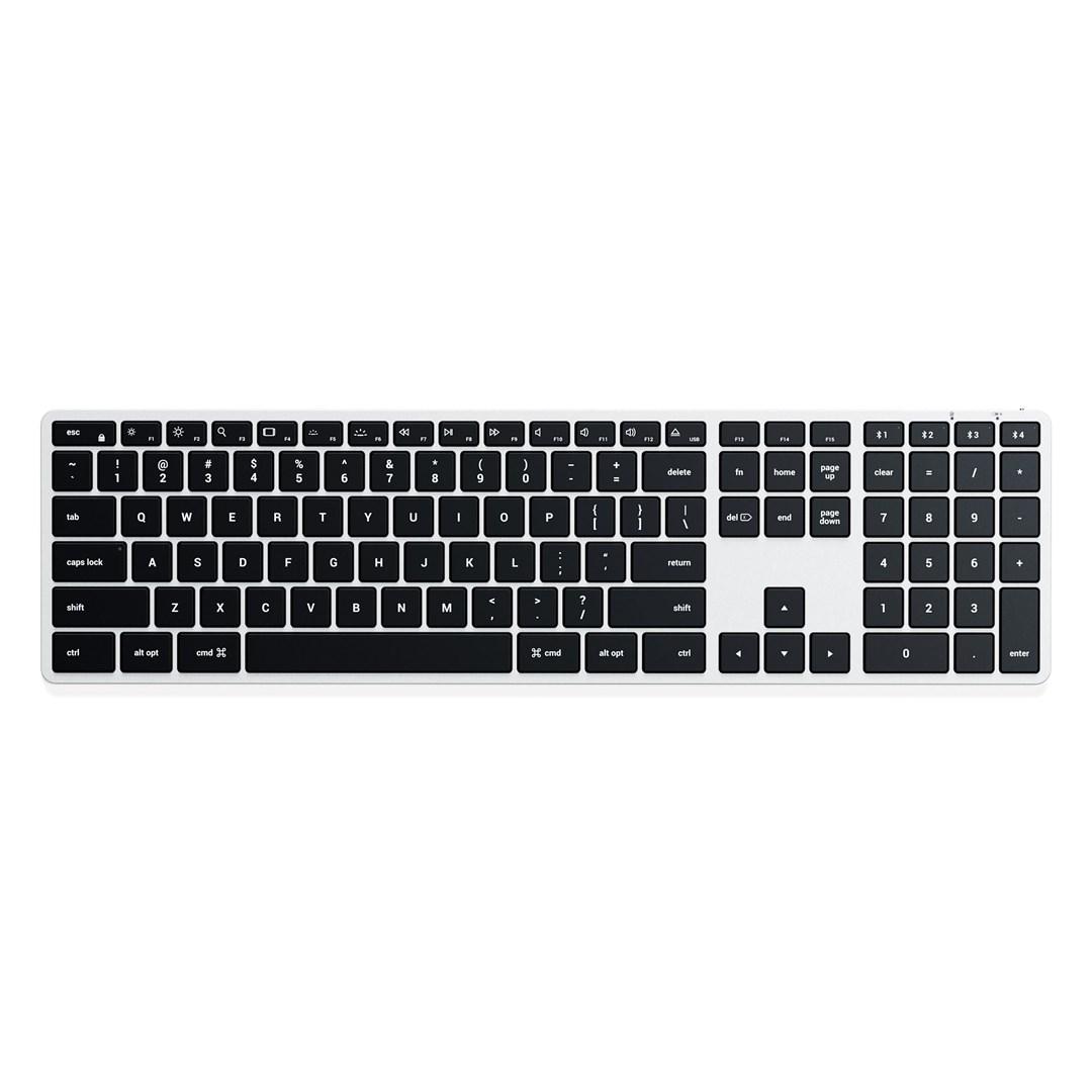 Bluetooth tastatur med numerisk tast – Satechi Slim X3, sølv